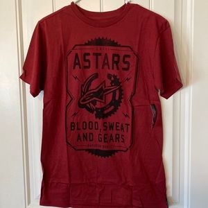 Mens alpinestars tshirt , red, size small
